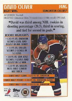 1995-96 Topps - New to the Game #14NG David Oliver Back