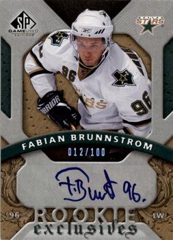 2008-09 SP Game Used - Rookie Exclusive Autographs #RE-FB Fabian Brunnstrom  Front