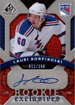 2008-09 SP Game Used - Rookie Exclusive Autographs #RE-LK Lauri Korpikoski  Front