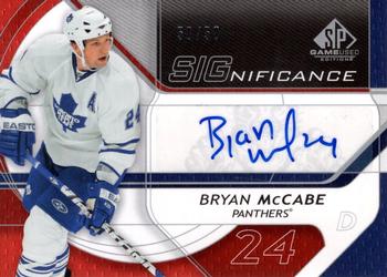 2008-09 SP Game Used - SIGnificance #SIG-MC Bryan McCabe  Front