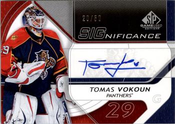 2008-09 SP Game Used - SIGnificance #SIG-VO Tomas Vokoun  Front