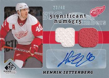 2008-09 SP Game Used - SIGnificant Numbers #SN-HZ Henrik Zetterberg Front