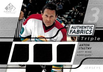 2008-09 SP Game Used - Authentic Fabrics Triple #3AF-AS Anton Stastny  Front