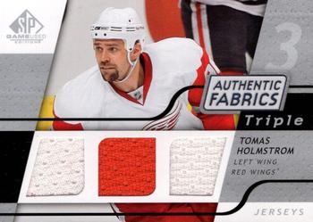 2008-09 SP Game Used - Authentic Fabrics Triple #3AF-TH Tomas Holmstrom  Front