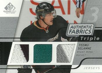 2008-09 SP Game Used - Authentic Fabrics Triple #3AF-TS Teemu Selanne  Front