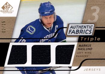 2008-09 SP Game Used - Authentic Fabrics Triple Gold #3AF-MN Markus Naslund  Front