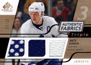 2008-09 SP Game Used - Authentic Fabrics Triple Gold #3AF-SU Mats Sundin  Front