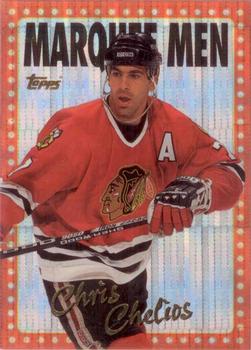 1995-96 Topps - Marquee Men Power Boosters #8 Chris Chelios Front