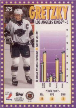 1995-96 Topps - Marquee Men Power Boosters #375 Wayne Gretzky Back