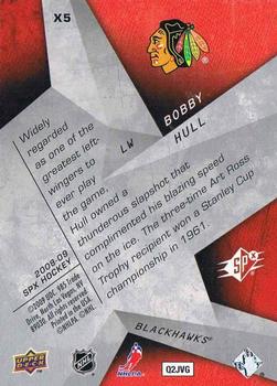 2008-09 SPx - SPxcitement #X5 Bobby Hull  Back