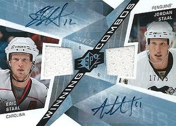 2008-09 SPx - Winning Combos Radiance Autographs #WC-SS Eric Staal / Jordan Staal Front