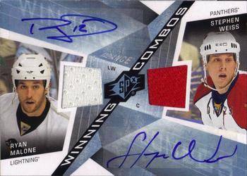 2008-09 SPx - Winning Combos Radiance Autographs #WC-PS Ryan Malone / Stephen Weiss Front