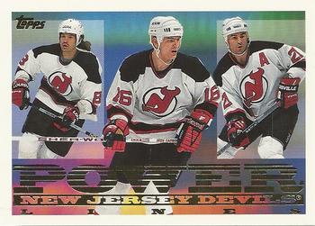 1995-96 Topps - Power Lines #10PL Mike Peluso / Bobby Holik / Randy McKay Front