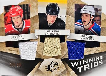 2008-09 SPx - Winning Trios #WT-SSS Eric Staal / Jordan Staal / Marc Staal  Front
