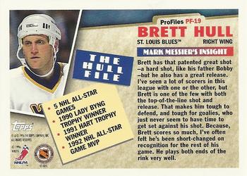 1995-96 Topps - ProFiles #PF-19 Brett Hull Back