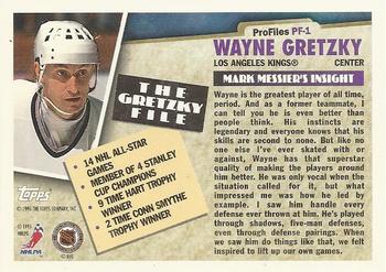 1995-96 Topps - ProFiles #PF-1 Wayne Gretzky Back