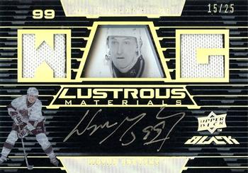 2008-09 UD Black - Lustrous Materials Autographs Jerseys #LM2-WG Wayne Gretzky  Front