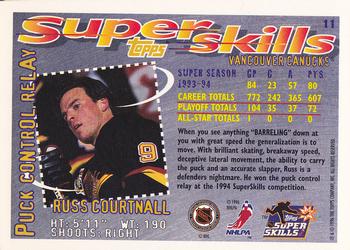1995-96 Topps Super Skills #11 Russ Courtnall Back