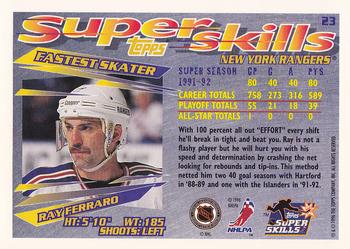 1995-96 Topps Super Skills #23 Ray Ferraro Back