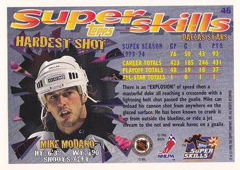 1995-96 Topps Super Skills #46 Mike Modano Back