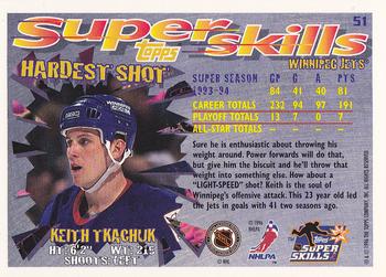 1995-96 Topps Super Skills #51 Keith Tkachuk Back