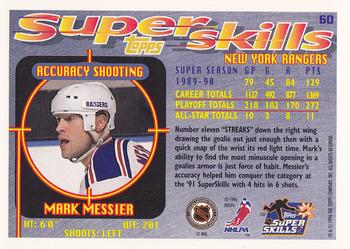 1995-96 Topps Super Skills #60 Mark Messier Back