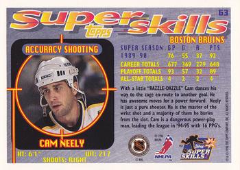 1995-96 Topps Super Skills #63 Cam Neely Back
