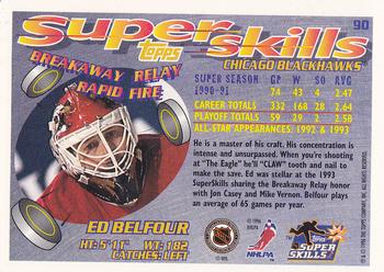 1995-96 Topps Super Skills #90 Ed Belfour Back
