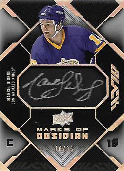 2008-09 UD Black - Marks of Obsidian Autographs Patches #MO-MD Marcel Dionne  Front