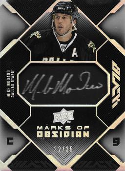 2008-09 UD Black - Marks of Obsidian Autographs Patches #MO-MM Mike Modano  Front