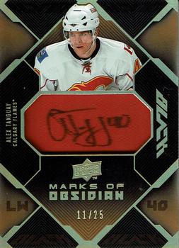 2008-09 UD Black - Marks of Obsidian Autographs Patches Gold #MO-AT Alex Tanguay  Front