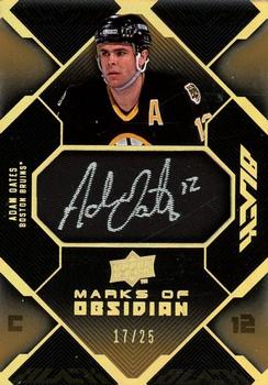 2008-09 UD Black - Marks of Obsidian Autographs Patches Gold #MO-OA Adam Oates Front