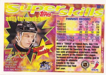 1995-96 Topps Super Skills - Super Rookie #SR13 Antti Tormanen Back