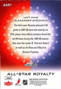 2008-09 Ultra - All-Star Royalty #ASR1 Alexander Ovechkin  Back