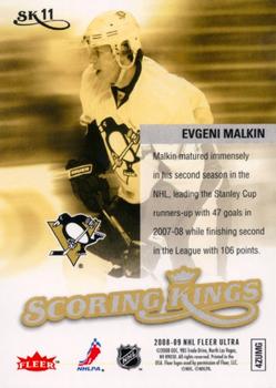 2008-09 Ultra - Scoring Kings #SK11 Evgeni Malkin Back