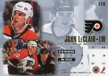 1995-96 Ultra #118 John LeClair Back