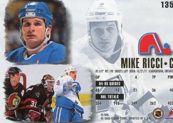 1995-96 Ultra #135 Mike Ricci Back