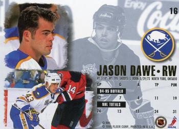 1995-96 Ultra #16 Jason Dawe Back