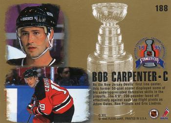 1995-96 Ultra #188 Bob Carpenter Back