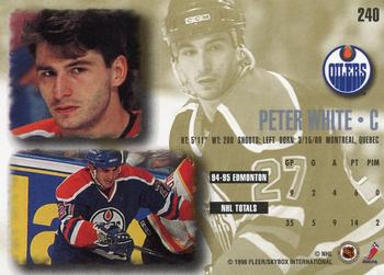 1995-96 Ultra #240 Peter White Back