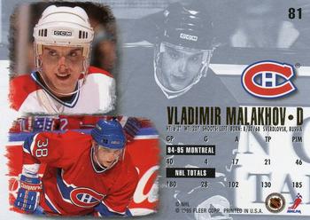 1995-96 Ultra #81 Vladimir Malakhov Back