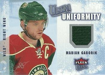 2008-09 Ultra - Ultra Uniformity #UA-MG Marian Gaborik Front