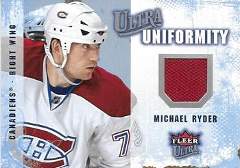 2008-09 Ultra - Ultra Uniformity #UA-RY Michael Ryder Front