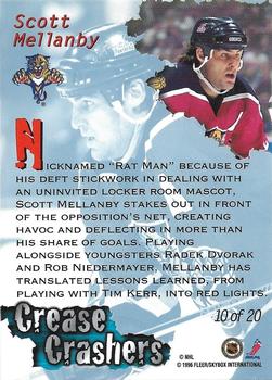 1995-96 Ultra - Crease Crashers #10 Scott Mellanby Back