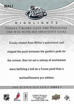 2008-09 Upper Deck - Winter Classic Highlights Jumbo #WAL1 Sidney Crosby  Back
