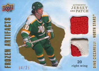 2008-09 Upper Deck Artifacts - Frozen Artifacts Jersey / Patch Combo Gold #FAD-DC Dino Ciccarelli  Front