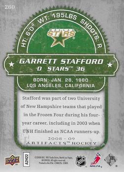 2008-09 Upper Deck Artifacts - Silver #260 Garrett Stafford  Back