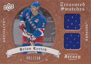 2008-09 Upper Deck Artifacts - Treasured Swatches Dual #TSD-BL Brian Leetch  Front