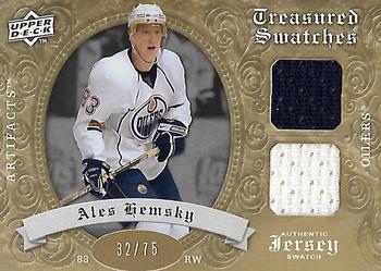 2008-09 Upper Deck Artifacts - Treasured Swatches Dual Gold #TSD-AH Ales Hemsky  Front