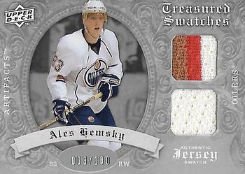 2008-09 Upper Deck Artifacts - Treasured Swatches Dual Silver #TSD-AH Ales Hemsky  Front